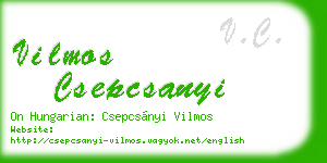 vilmos csepcsanyi business card