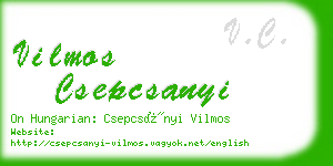 vilmos csepcsanyi business card